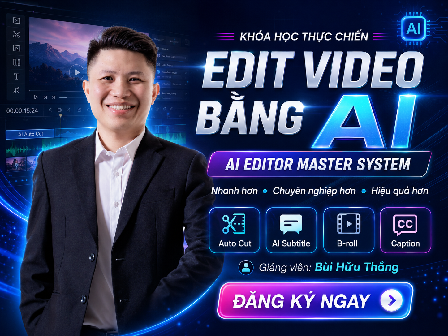 Edit video bằng AI: Quy trình 5 bước ra 1 video TikTok trong 30 phút